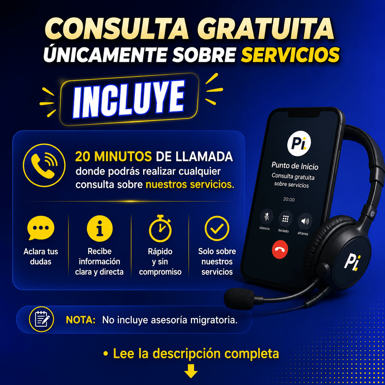 CONSULTA GRATUITA SOBRE SERVICIOS