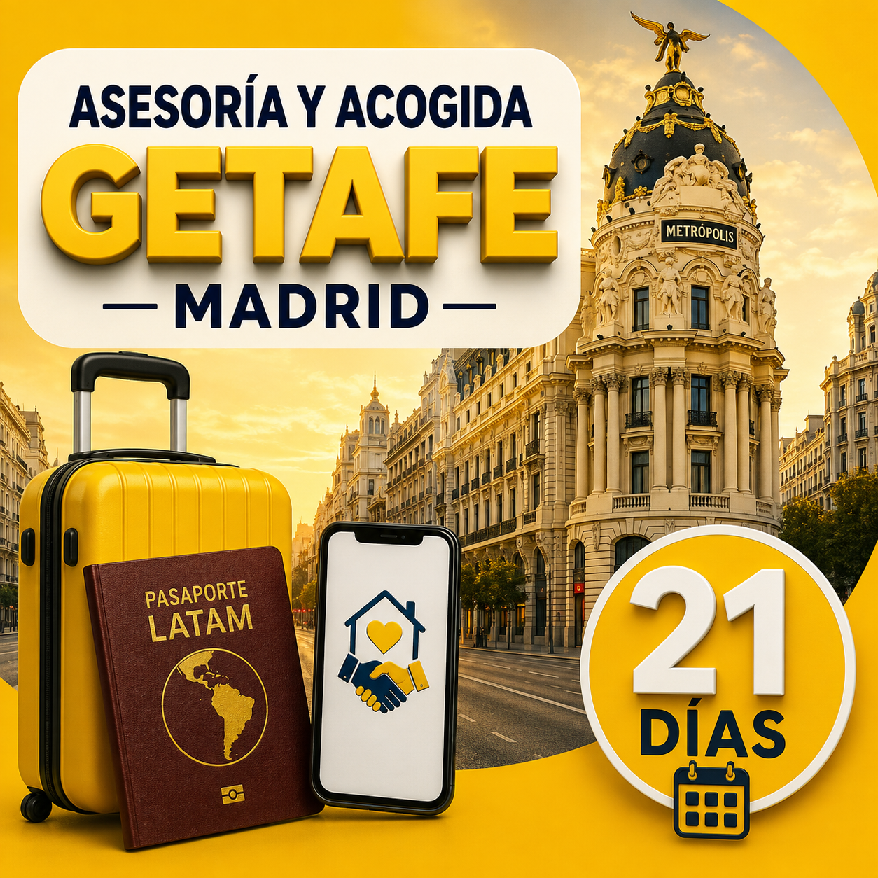 Asesoría y acogida en Getafe 21 días