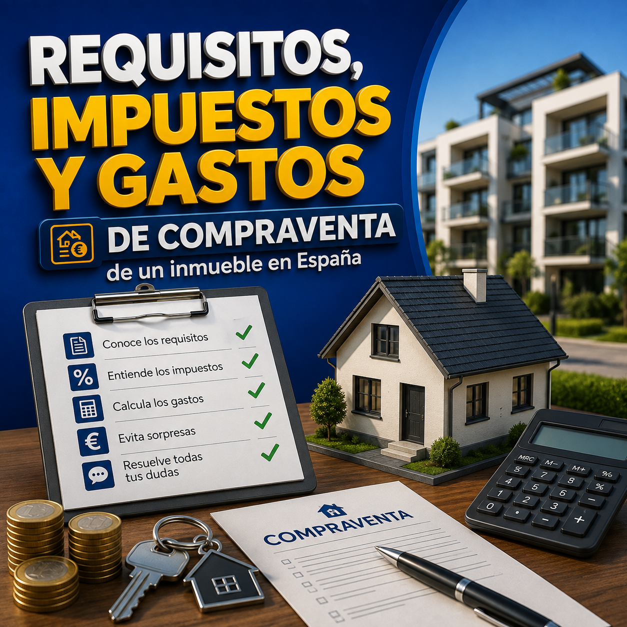 Requisitos, impuestos y gastos al comprar vivienda en España