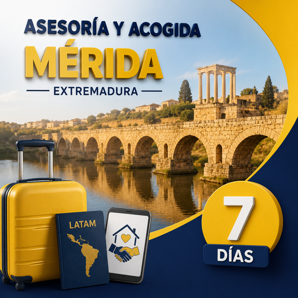 Asesoría y acogida en Mérida 7 días